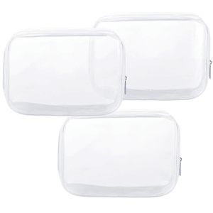 Clear Plastic Zippered Toiletry Carry Pouch Tsa Approved Toiletry Bag Portable😚